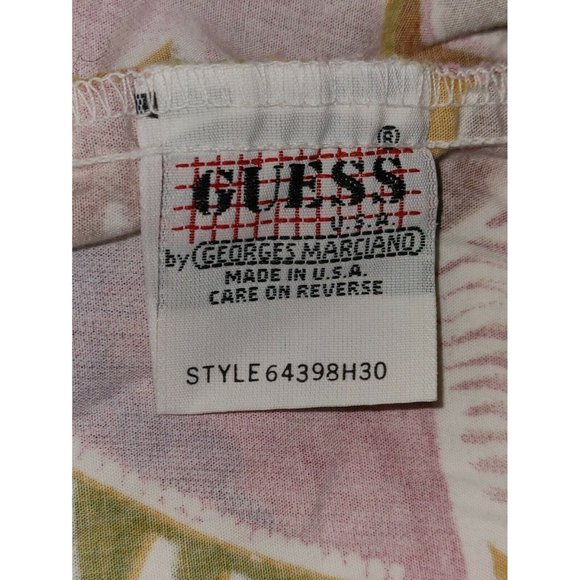 Vintage 1980's Shirt GUESS GEORGES MARCIANO Geometric Mens sz L Made USA 80's - Picture 6 of 16